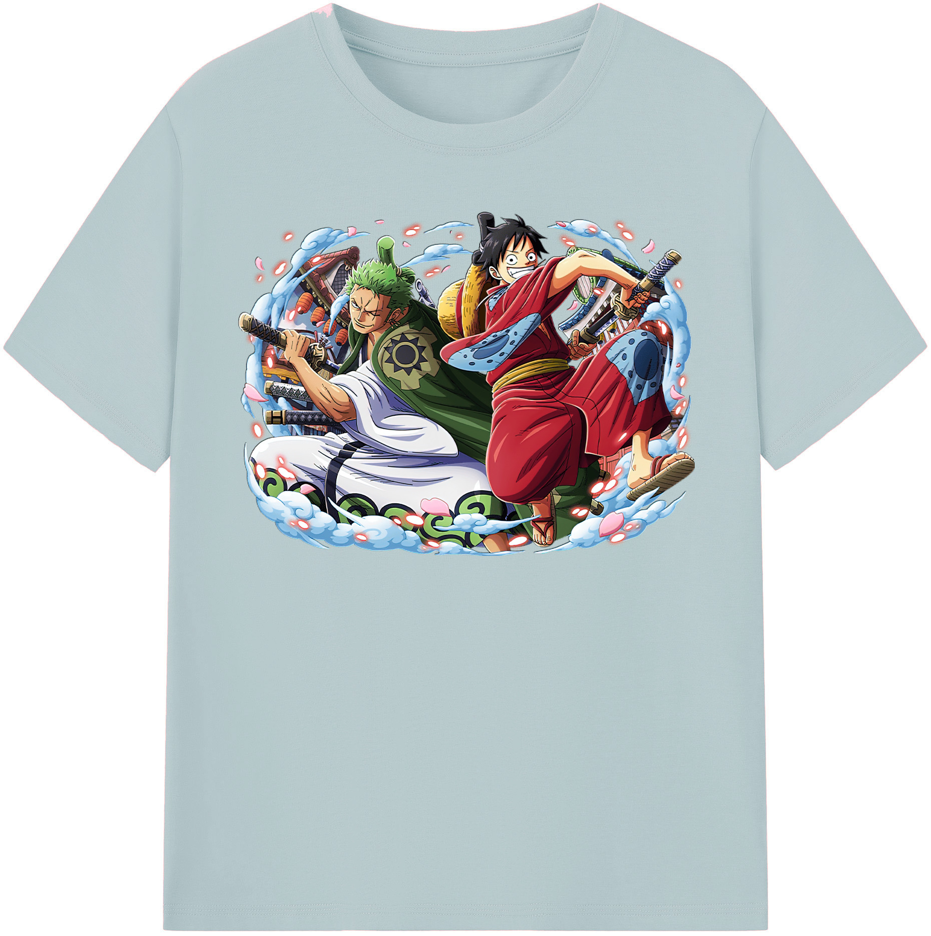 ワンピース モンキー・D・ルフィ ONE PIECE Monkey D. Luffy 綿100％半袖Tシャツ（フロントプリント）